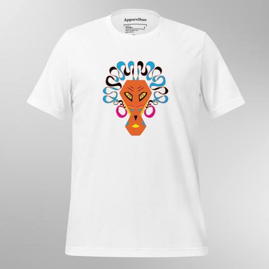 Graphic Face T-shirt, Abstract Colorful Animal Designs Unisex t-shirt, Abstract Lion Tee