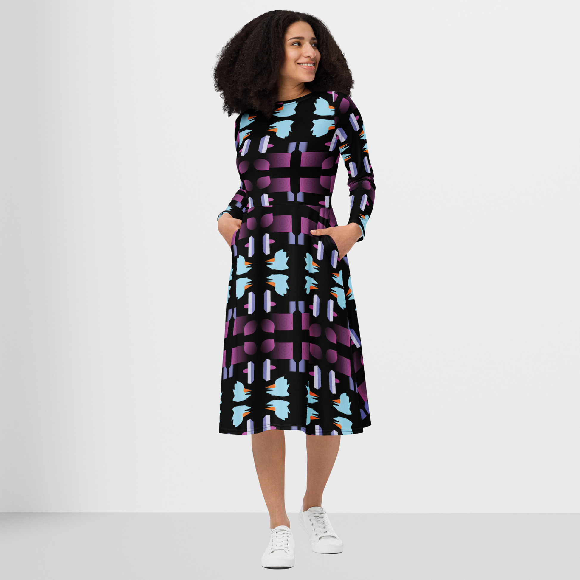 Geometric Print Dress