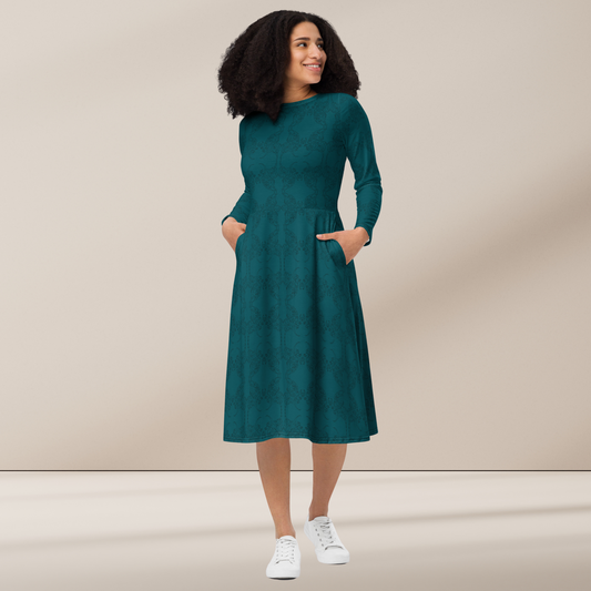 Birthday Teal Green Dress Elegant Womens Dress