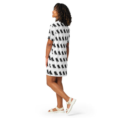 White Comfy T-Shirt Dress I Artistic Printed T-Shirt Dress | Unique Fashion at Apparelhue