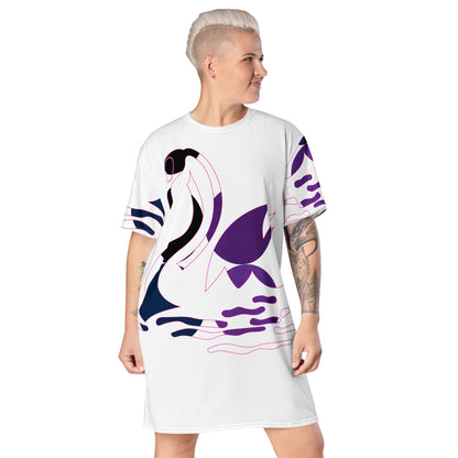 Artistic Printed T-Shirt Dress | Unique Designs for Fashion Enthusiasts | T-Shirt Dress for Women, Wearable Creativity