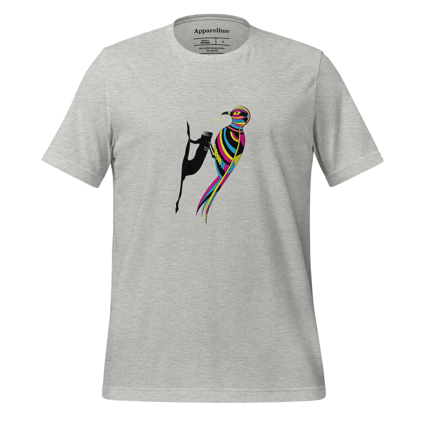 Abstract Bird Tee | Fashionable and Creative | Boho Feather Design Shirt | Bird Lover Tee