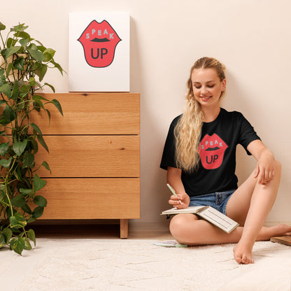 Speak Up Art Print T-Shirt, Unisex t-shirt, Inspirational Graphic Tee, Empowering Art Print Tee, Motivational Quote