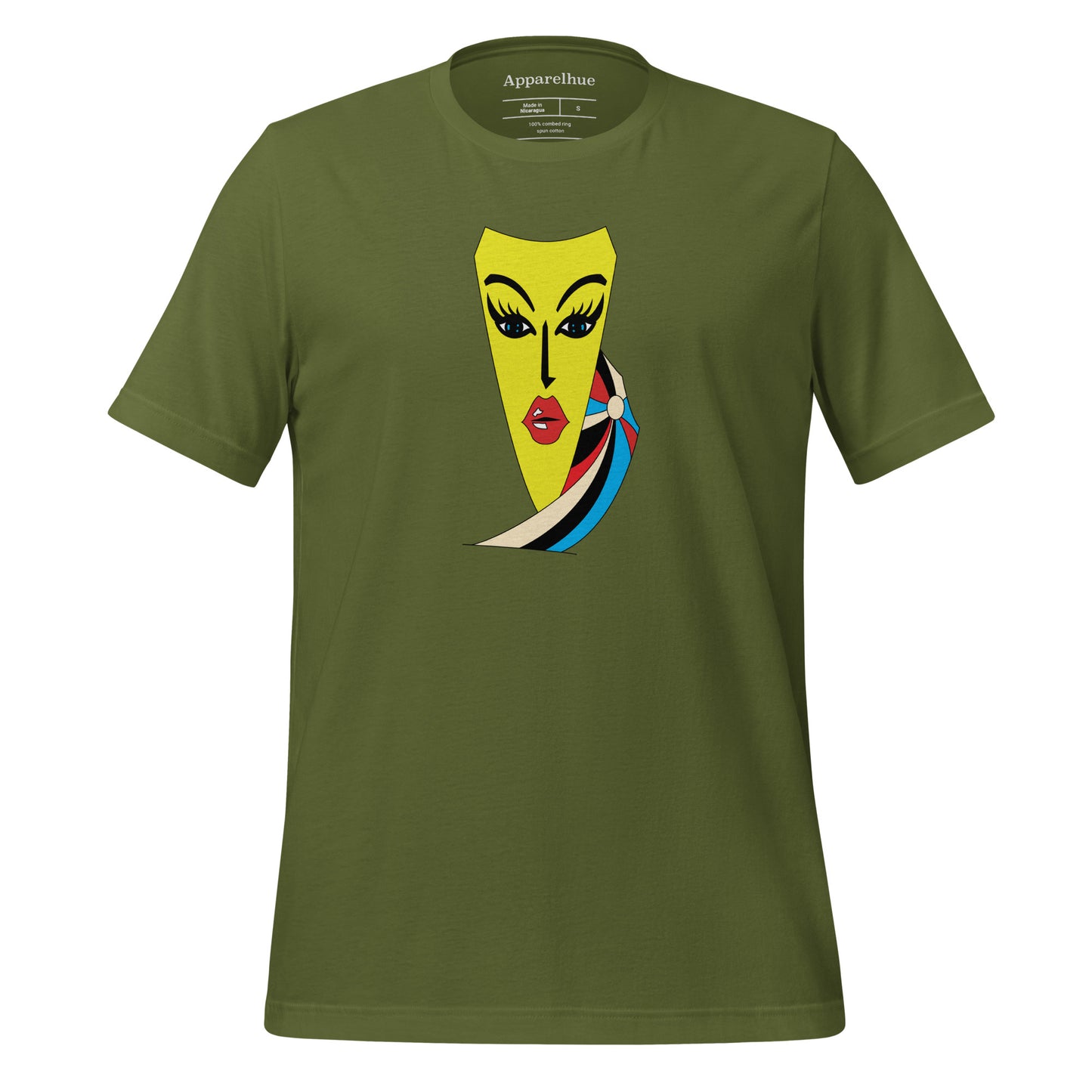 Face Art Print T-Shirt – Unique Graphic Design | Apparelhue Vibrant Art print Tee