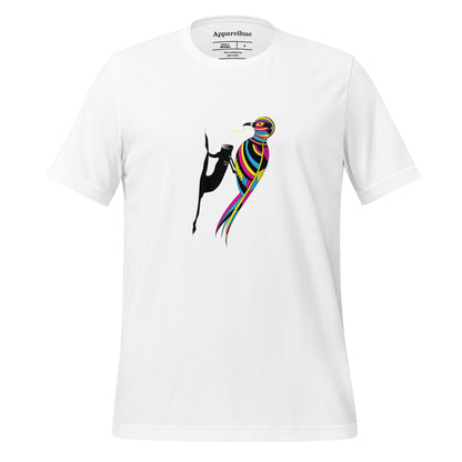 Abstract Bird Tee | Fashionable and Creative | Boho Feather Design Shirt | Bird Lover Tee